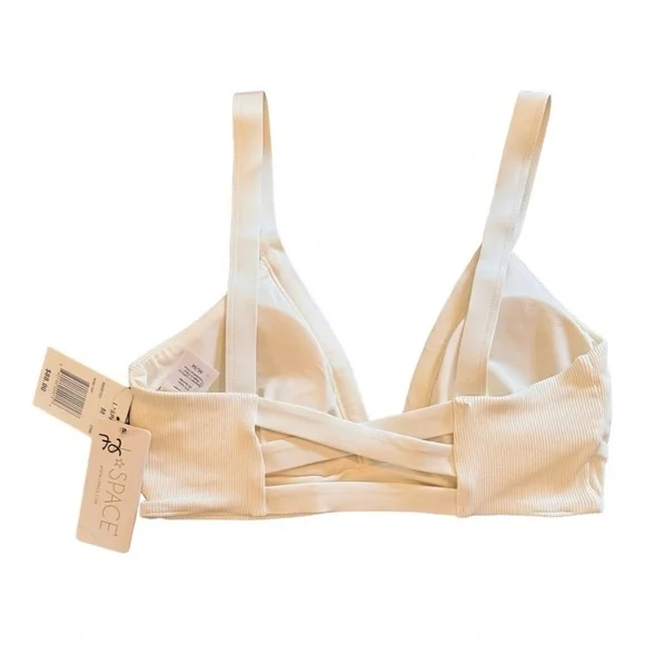 L*SPACE Ribbed Vera Bikini Top - Cream NWT - Picture 5 of 6